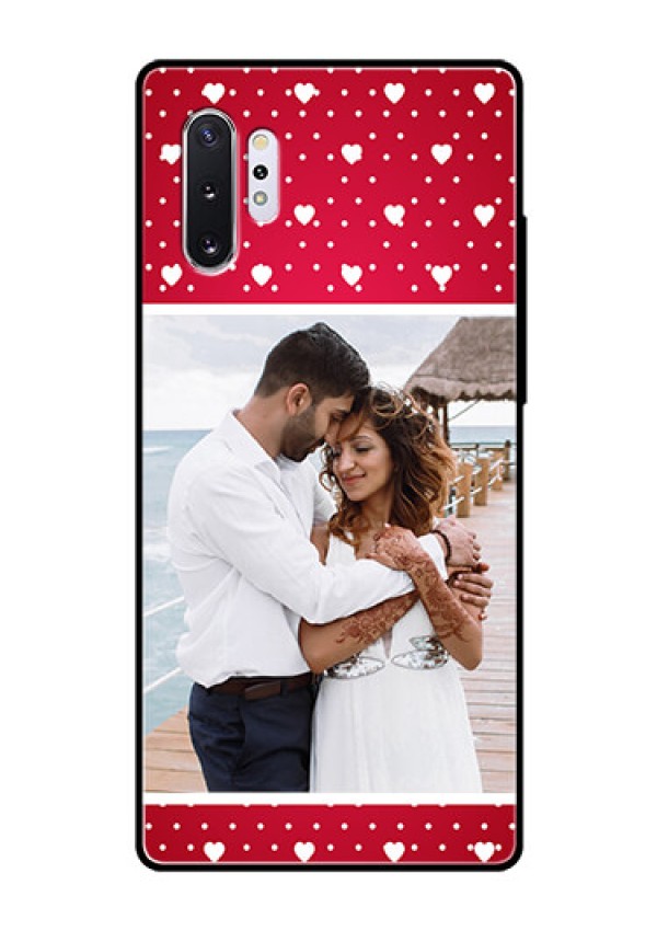 Samsung Galaxy Note 10 Plus Photo Printing on Glass Case  - Hearts Mobile Case Design