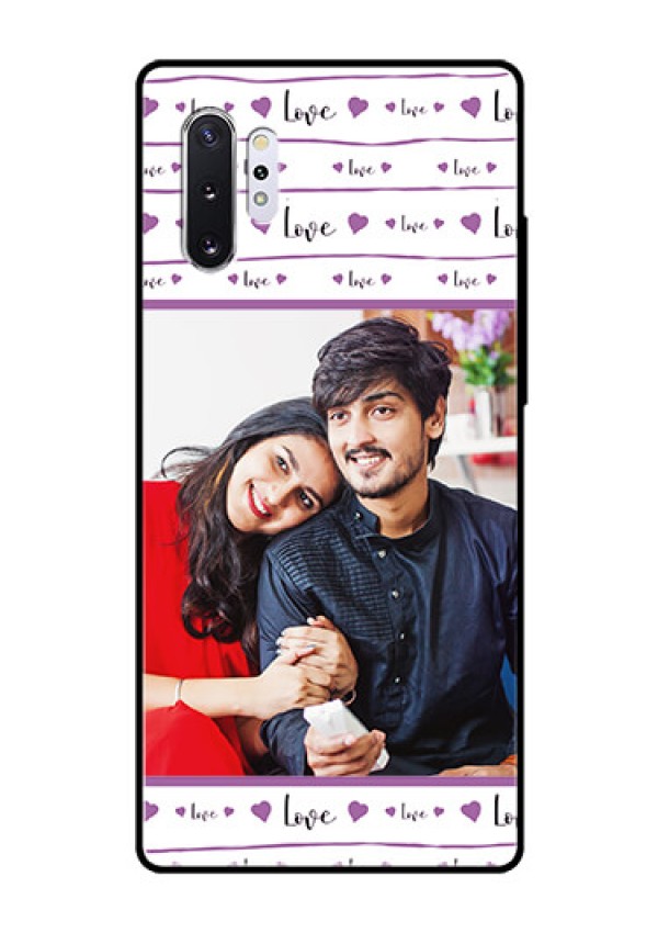 Samsung Galaxy Note 10 Plus Custom Glass Mobile Case  - Couples Heart Design