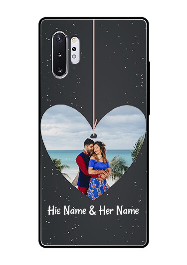 Samsung Galaxy Note 10 Plus Custom Glass Phone Case  - Hanging Heart Design