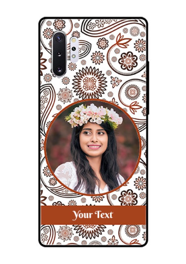 Samsung Galaxy Note 10 Plus Custom Glass Mobile Case  - Abstract Floral Design 