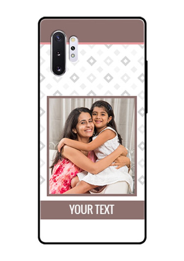 Samsung Galaxy Note 10 Plus Photo Printing on Glass Case  - Simple Diamond Design