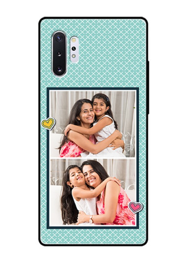 Samsung Galaxy Note 10 Plus Custom Glass Phone Case  - 2 Image Holder with Pattern Design