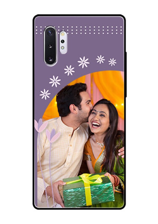 Samsung Galaxy Note 10 Plus Custom Glass Mobile Case  - Lavender flowers design 