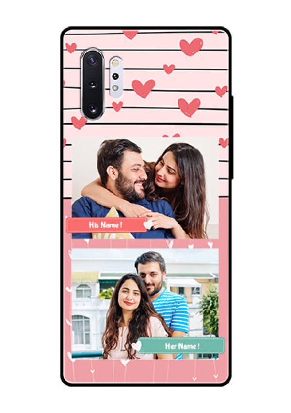Samsung Galaxy Note 10 Plus Custom Glass Mobile Case  - Photo with Heart Design