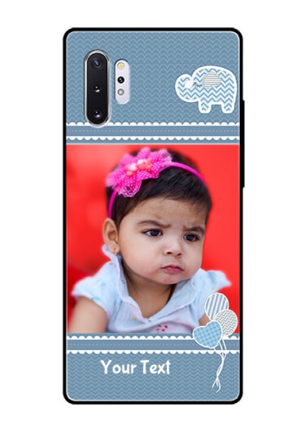 Samsung Galaxy Note 10 Plus Photo Printing on Glass Case  - with Kids Pattern Design