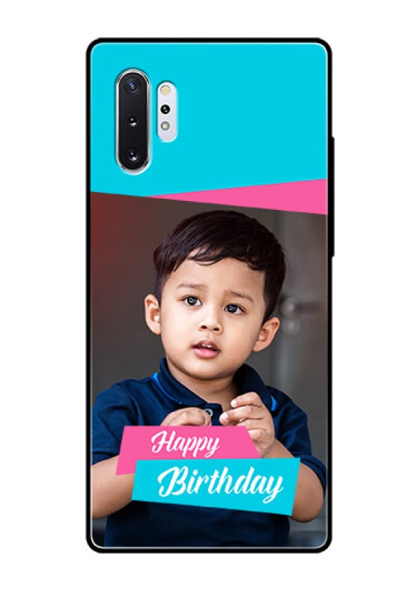Samsung Galaxy Note 10 Plus Personalized Glass Phone Case  - Image Holder with 2 Color Design