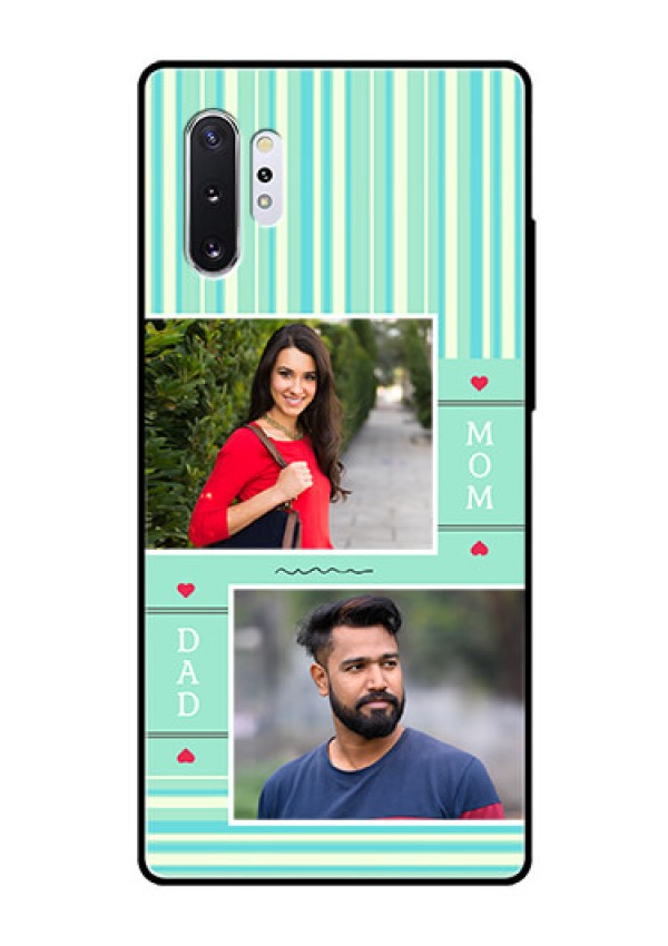 Samsung Galaxy Note 10 Plus Custom Glass Phone Case  - Mom & Dad Pic Design