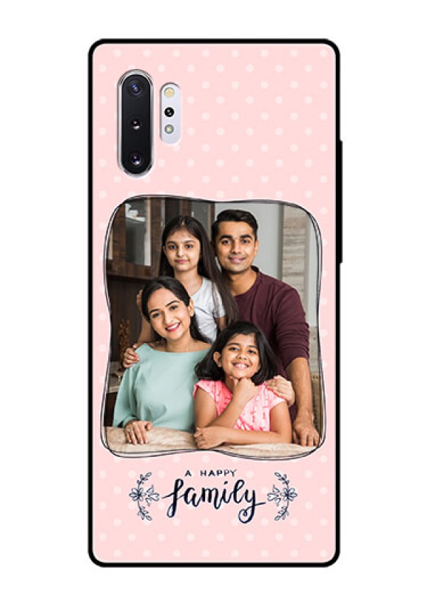 Samsung Galaxy Note 10 Plus Custom Glass Phone Case  - Family with Dots Design