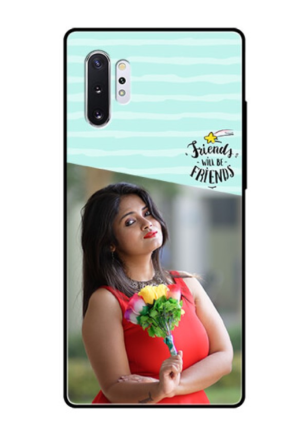 Samsung Galaxy Note 10 Plus Custom Glass Phone Case  - Friends Picture Icon Design