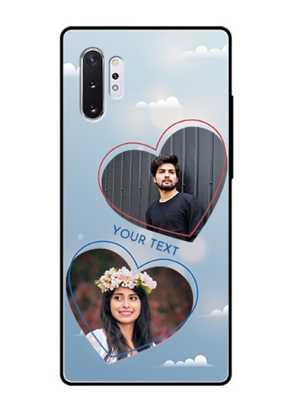 Samsung Galaxy Note 10 Plus Custom Glass Mobile Case  - Blue Color Couple Design 