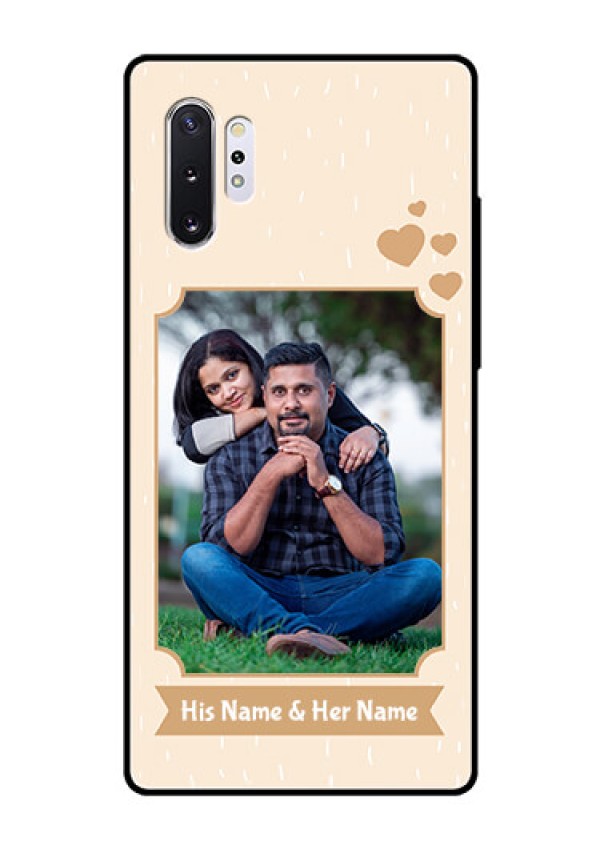 Samsung Galaxy Note 10 Plus Custom Glass Phone Case  - with confetti love design 