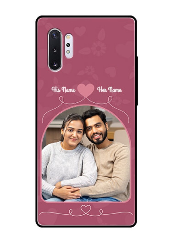 Samsung Galaxy Note 10 Plus Photo Printing on Glass Case  - Love Floral Design