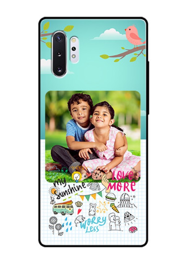Samsung Galaxy Note 10 Plus Photo Printing on Glass Case  - Doodle love Design