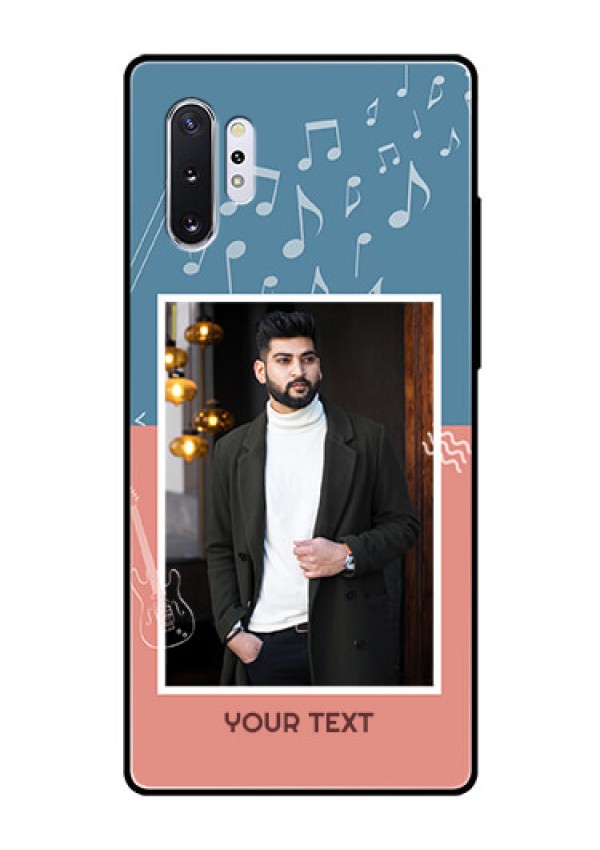Samsung Galaxy Note 10 Plus Photo Printing on Glass Case  - with Color Musical Note Design