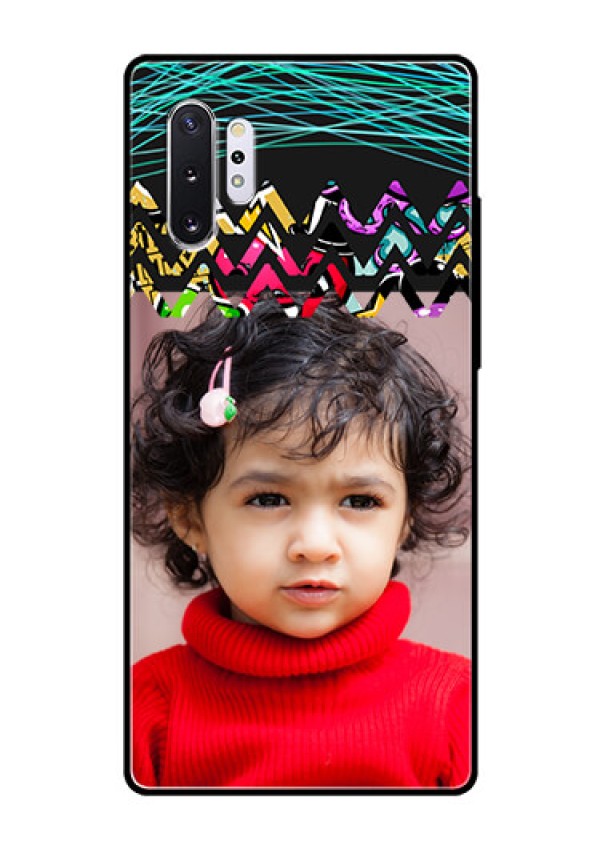 Samsung Galaxy Note 10 Plus Personalized Glass Phone Case  - Neon Abstract Design
