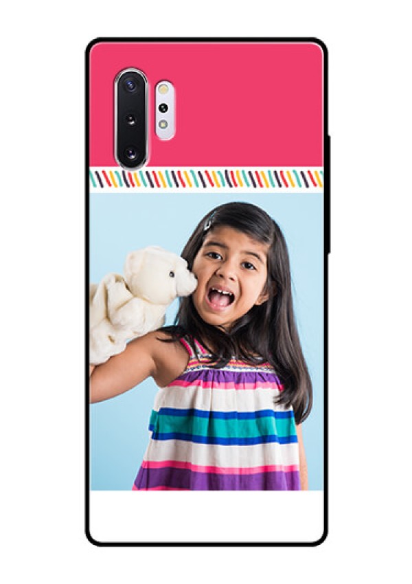 Samsung Galaxy Note 10 Plus Personalized Glass Phone Case  - Line art design