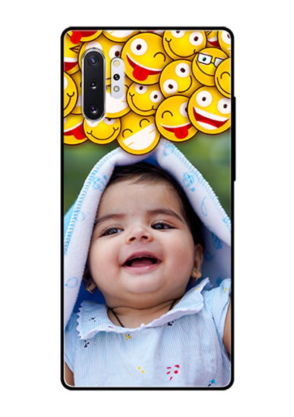 Samsung Galaxy Note 10 Plus Custom Glass Mobile Case  - with Smiley Emoji Design