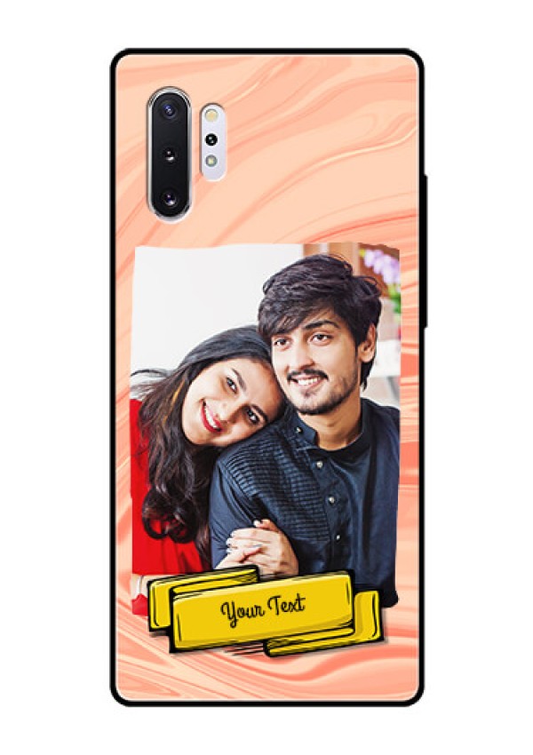 Samsung Galaxy Note 10 Plus Personalized Glass Phone Case  - Marble Texture Design
