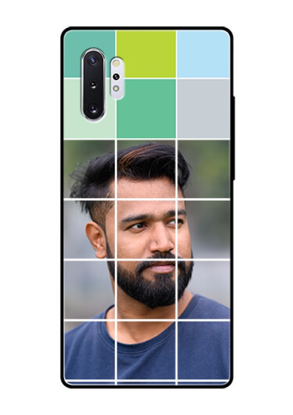Samsung Galaxy Note 10 Plus Photo Printing on Glass Case  - with white box pattern 