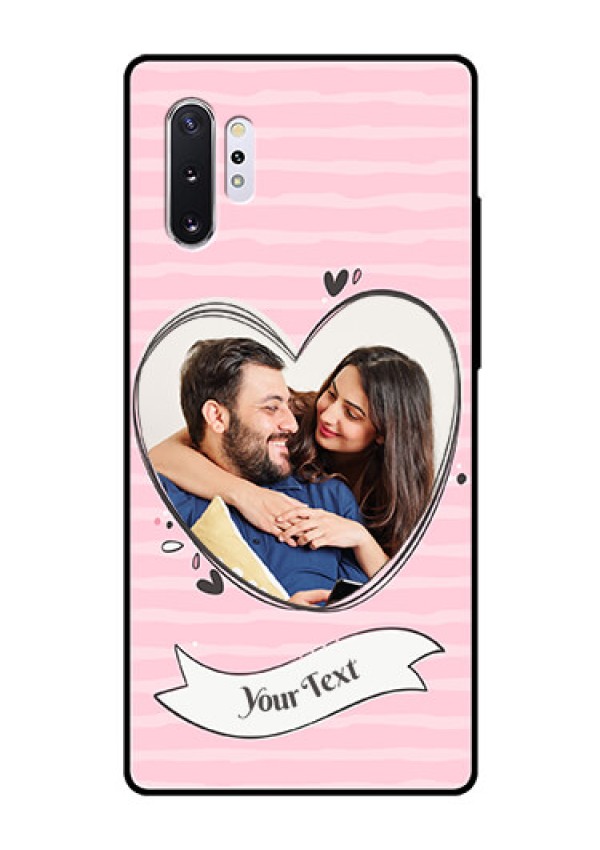 Samsung Galaxy Note 10 Plus Custom Glass Phone Case  - Vintage Heart Design
