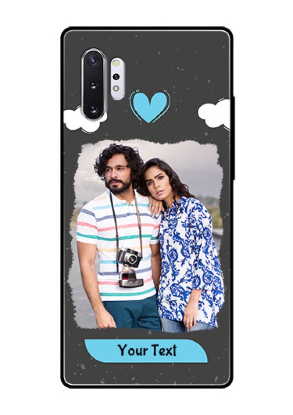 Samsung Galaxy Note 10 Plus Custom Glass Phone Case  - Splashes with love doodles Design