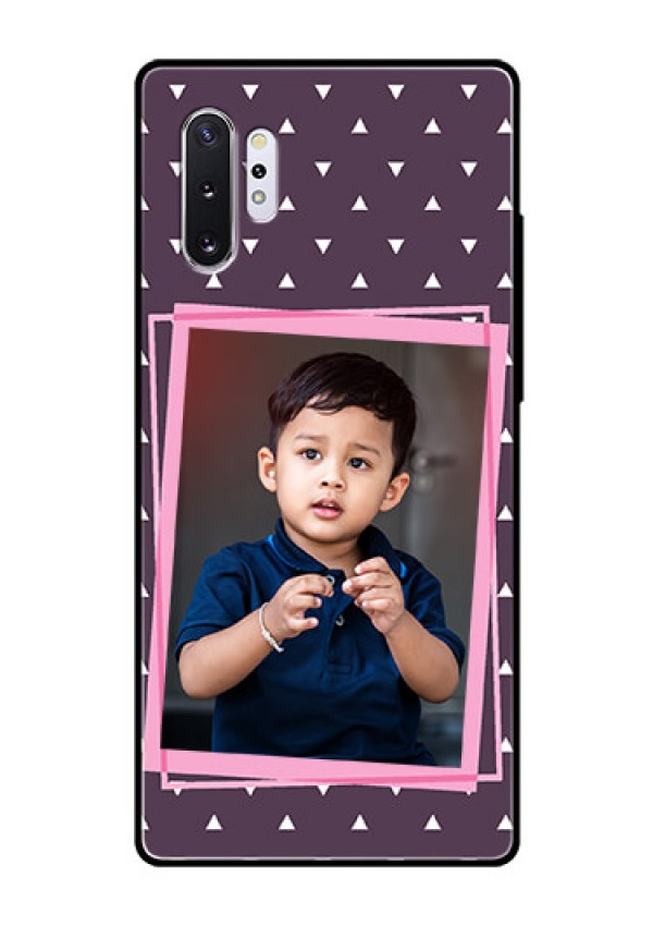 Samsung Galaxy Note 10 Plus Custom Glass Mobile Case  - Triangle Pattern Dotted Design