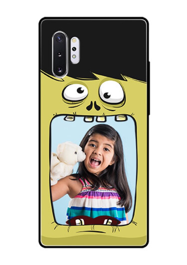 Samsung Galaxy Note 10 Plus Personalized Glass Phone Case  - Cartoon monster back case Design