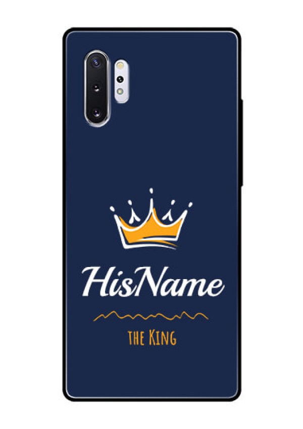 Galaxy Note 10 Plus Glass Phone Case King with Name
