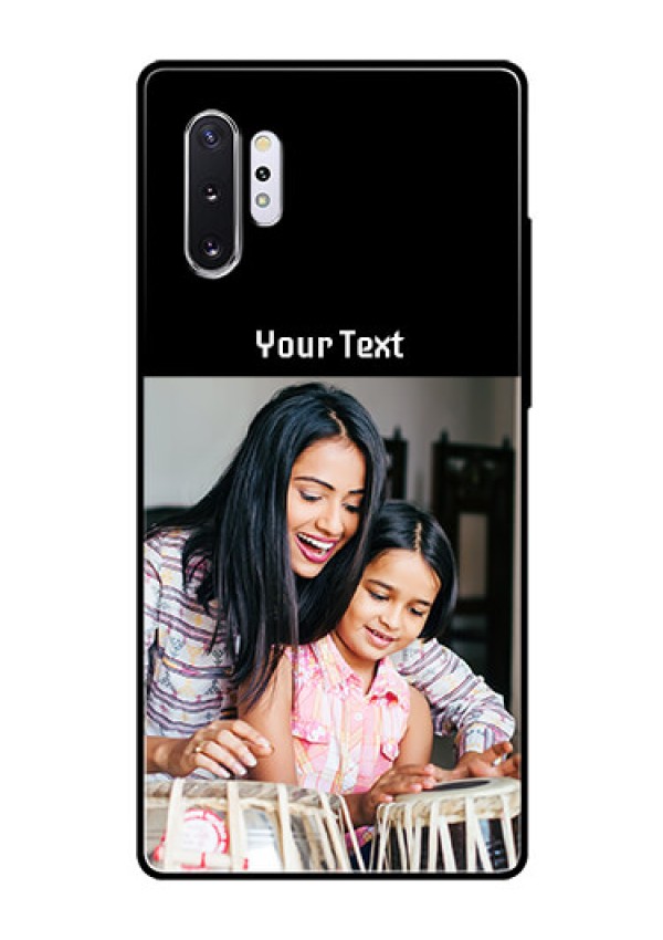 Galaxy Note 10 Plus Photo with Name on Glass Phone Case