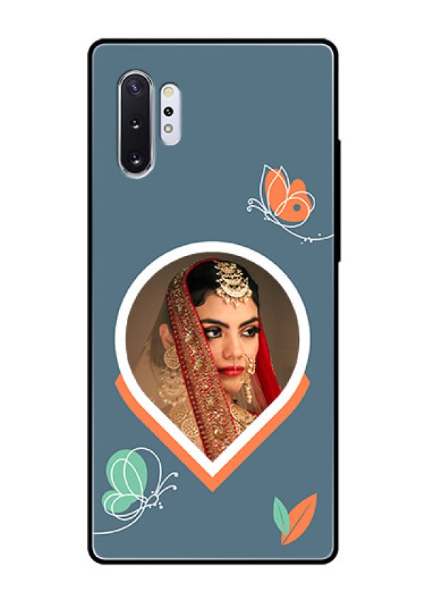 Galaxy Note 10 Plus Custom Glass Mobile Case - Droplet Butterflies Design