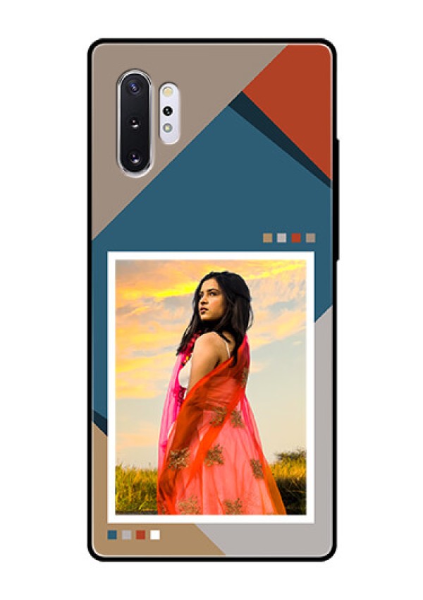 Galaxy Note 10 Plus Personalized Glass Phone Case - Retro color pallet Design