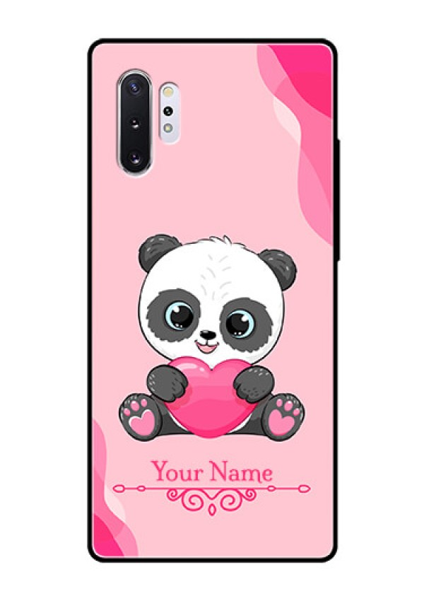 Galaxy Note 10 Plus Custom Glass Mobile Case - Cute Panda Design