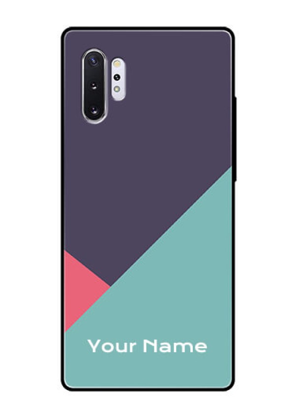Galaxy Note 10 Plus Custom Glass Mobile Case - Tri Color abstract Design