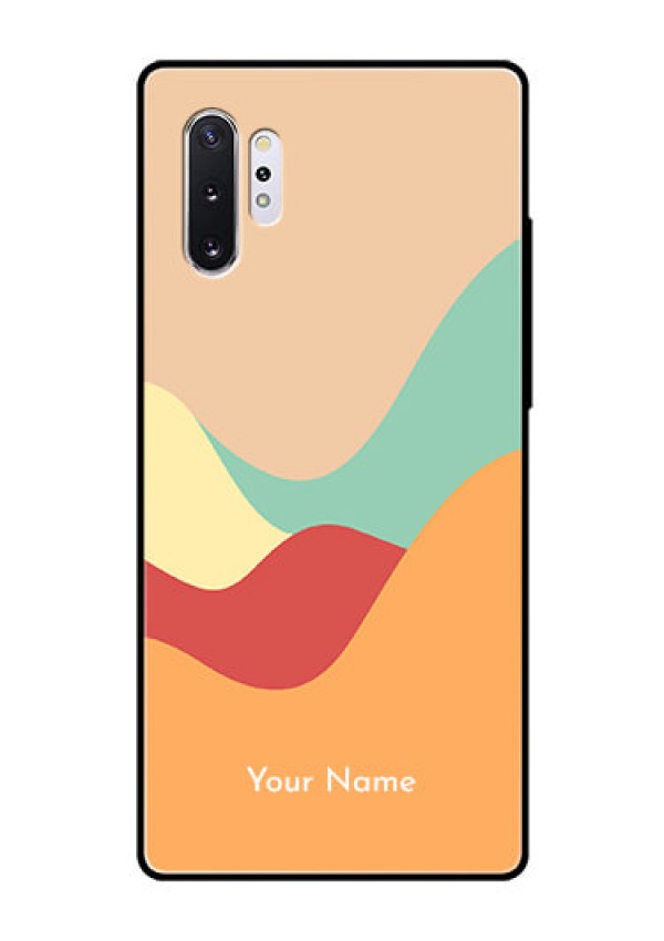 Galaxy Note 10 Plus Personalized Glass Phone Case - Ocean Waves Multi-colour Design