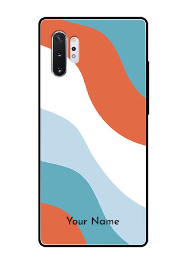 Galaxy Note 10 Plus Custom Glass Mobile Case - coloured Waves Design