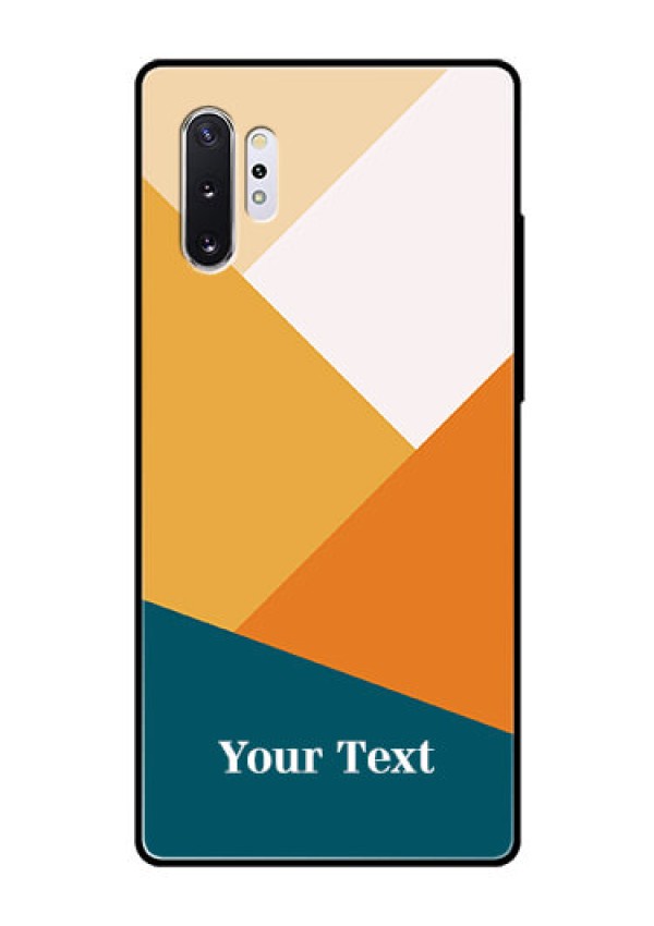 Galaxy Note 10 Plus Personalized Glass Phone Case - Stacked Multi-colour Design