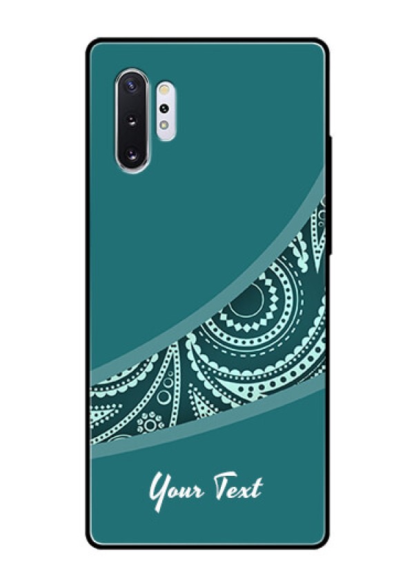 Galaxy Note 10 Plus Photo Printing on Glass Case - semi visible floral Design
