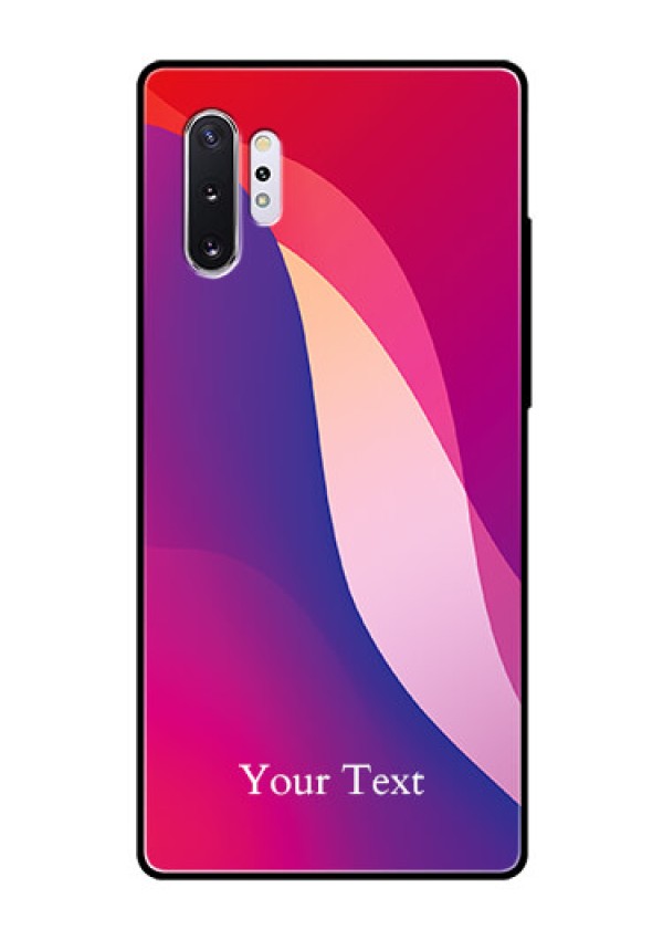 Galaxy Note 10 Plus Personalized Glass Phone Case - Digital abstract Overlap Design