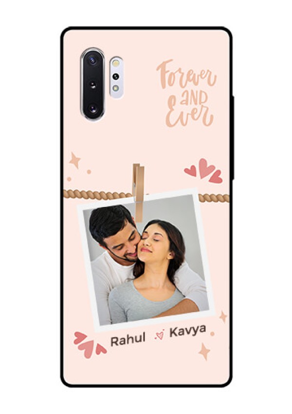 Galaxy Note 10 Plus Custom Glass Phone Case - Forever and ever love Design