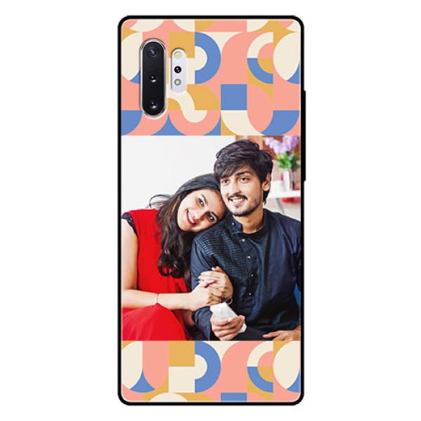 Galaxy Note 10 Plus Photo Printing on Glass Case - Semi-circle Maze Pattern Design