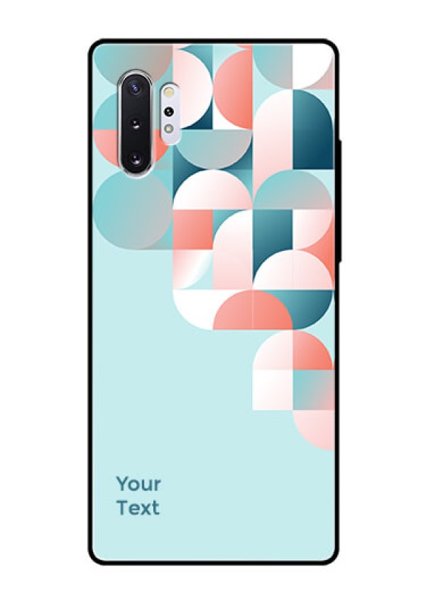 Galaxy Note 10 Plus Custom Glass Phone Case - Stylish Semi-circle Pattern Design