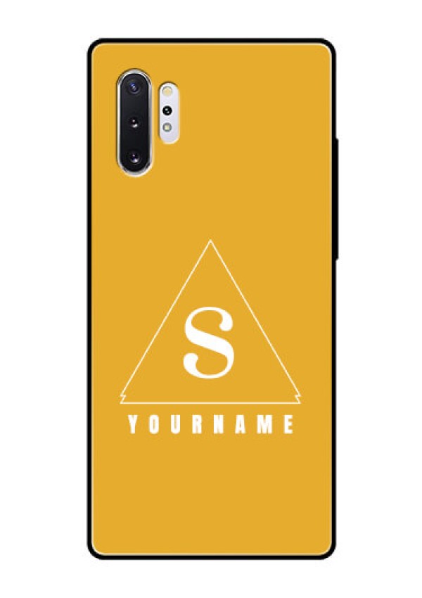 Galaxy Note 10 Plus Personalized Glass Phone Case - simple triangle Design