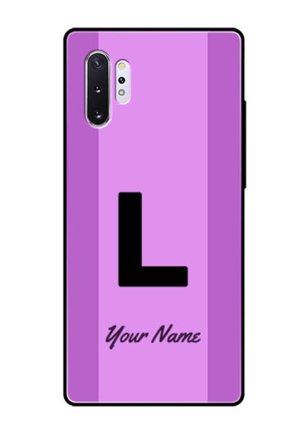 Galaxy Note 10 Plus Custom Glass Phone Case - Tricolor custom text Design