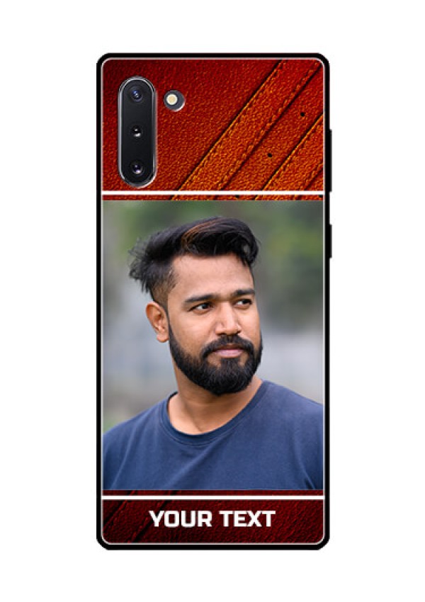 Galaxy Note 10 Personalized Glass Phone Case  - Leather Phone Case Design