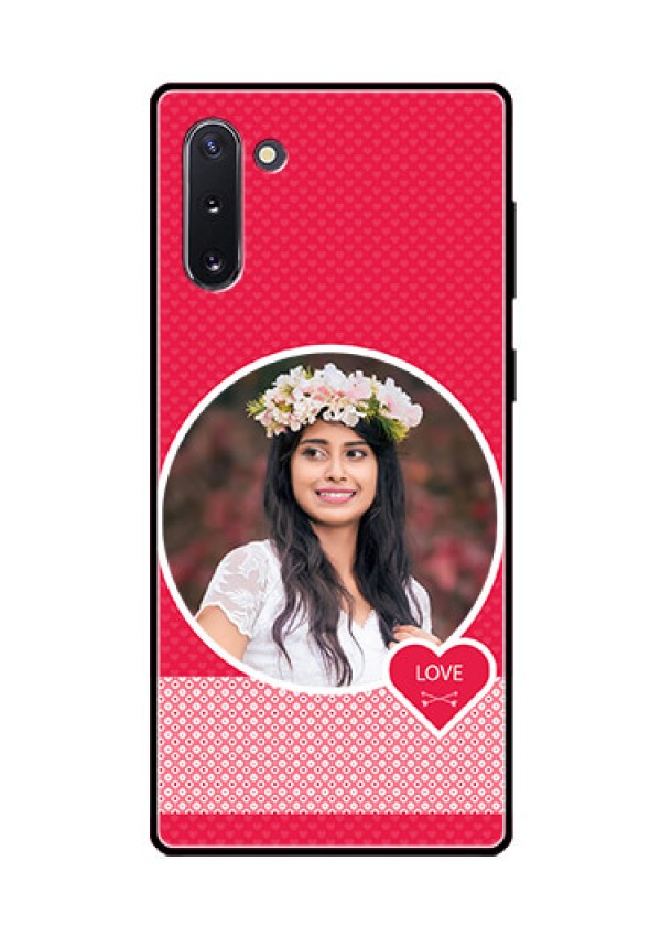 Galaxy Note 10 Personalised Glass Phone Case  - Pink Pattern Design