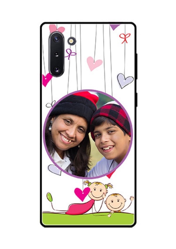 Galaxy Note 10 Photo Printing on Glass Case  - Cute Kids Phone Case Design