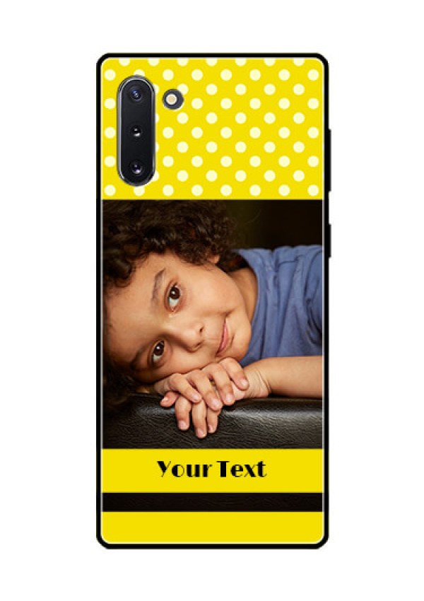 Galaxy Note 10 Custom Glass Phone Case  - Bright Yellow Case Design