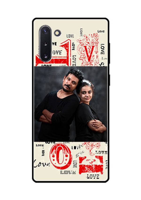 Galaxy Note 10 Photo Printing on Glass Case  - Trendy Love Design Case