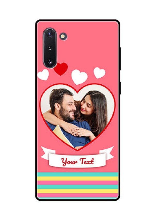 Galaxy Note 10 Photo Printing on Glass Case  - Love Doodle Design