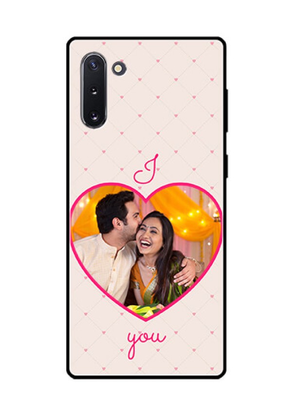 Galaxy Note 10 Custom Glass Mobile Case  - Heart Shape Design